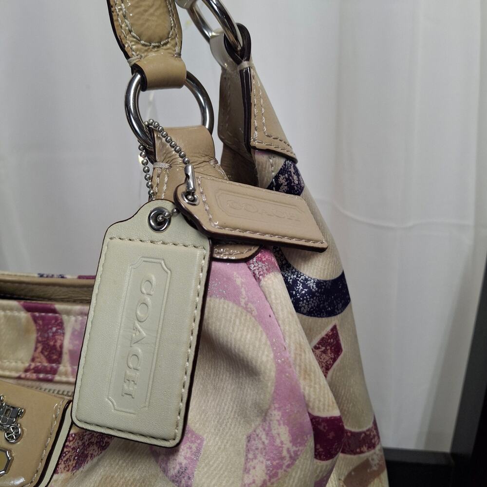 Coach Madison Maggie Op Art Shoulder Bag 22289 + Matching Wallet Dust Bag - Picture 5 of 12